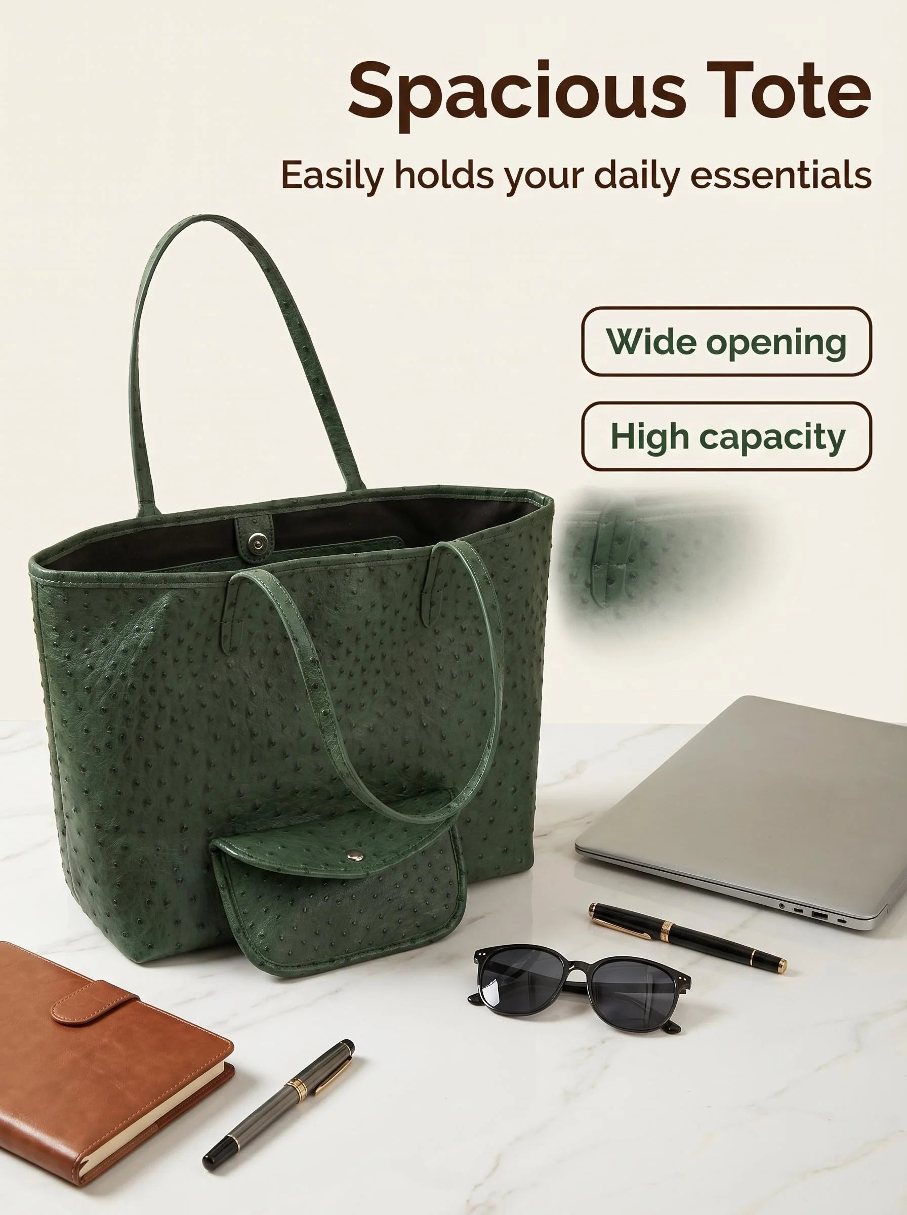 XMESSUN Original Fashion Style Women Bag Portable Women's Bucket Bags Ostrich Pattern Shopping Tote Casual Simple Ladies Handbag