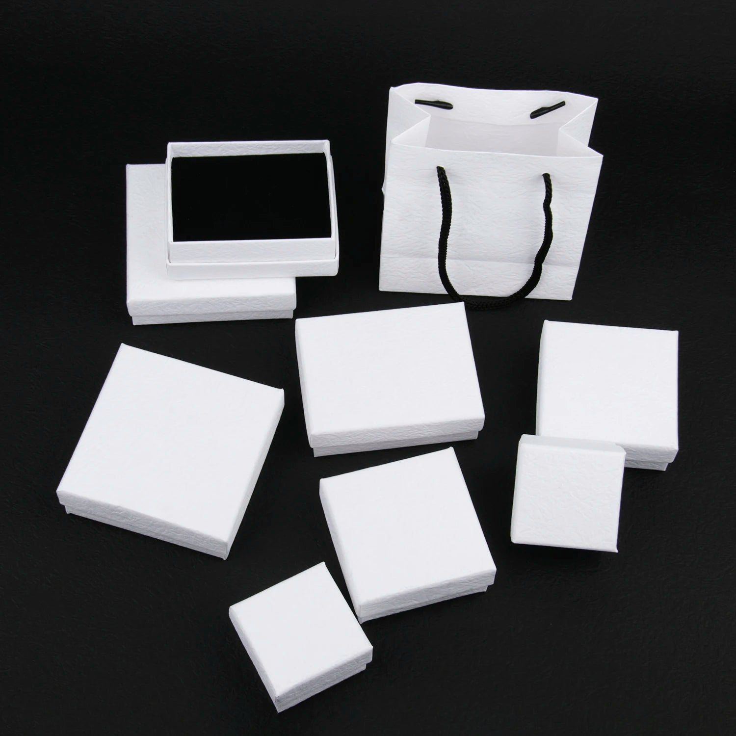 1PCS Frosted White Jewelry Packing Carton Box Handsbag Fashion Holder Packaging Box Jewellery Organizer Storage Gift Box