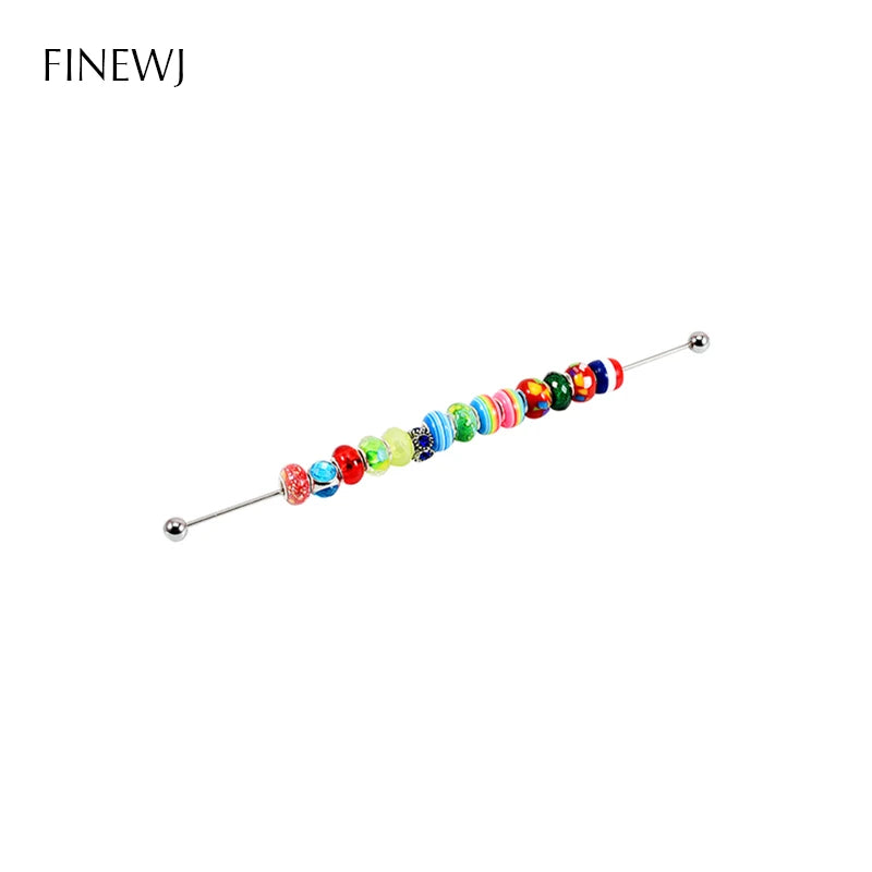 Trollbeads Bar Stainless Steel Rod Bracelet Charms Ring Holder Display Stand Rondelles Beads Pendant Storage Travel Organizer