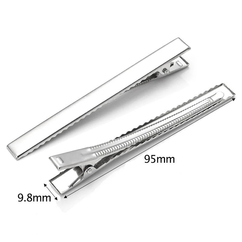 20-50PCS Hair Alligator Clips Metal Single Prong Duck Bill Hair Clips Flat Top with Teeth Curl Clips for Hair Accessories DIY